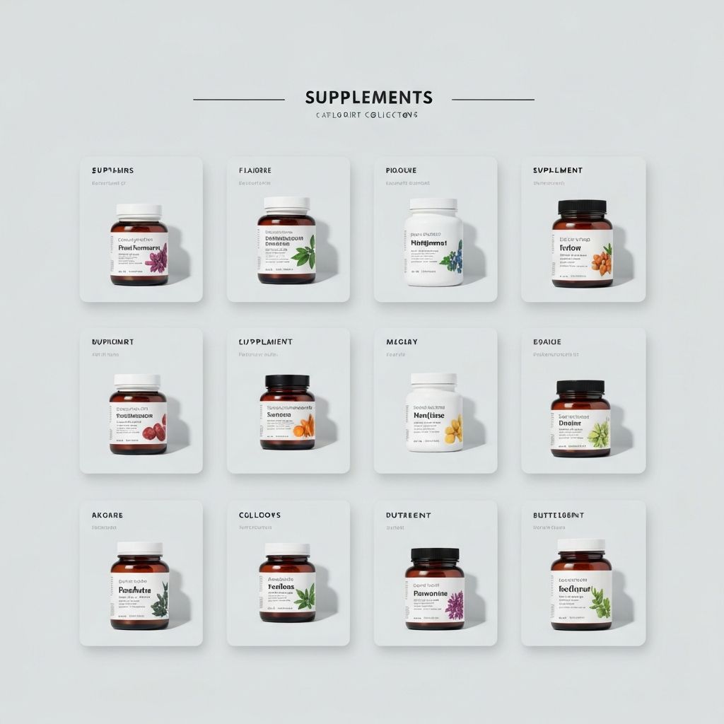 Visual organization of supplement collections and categories